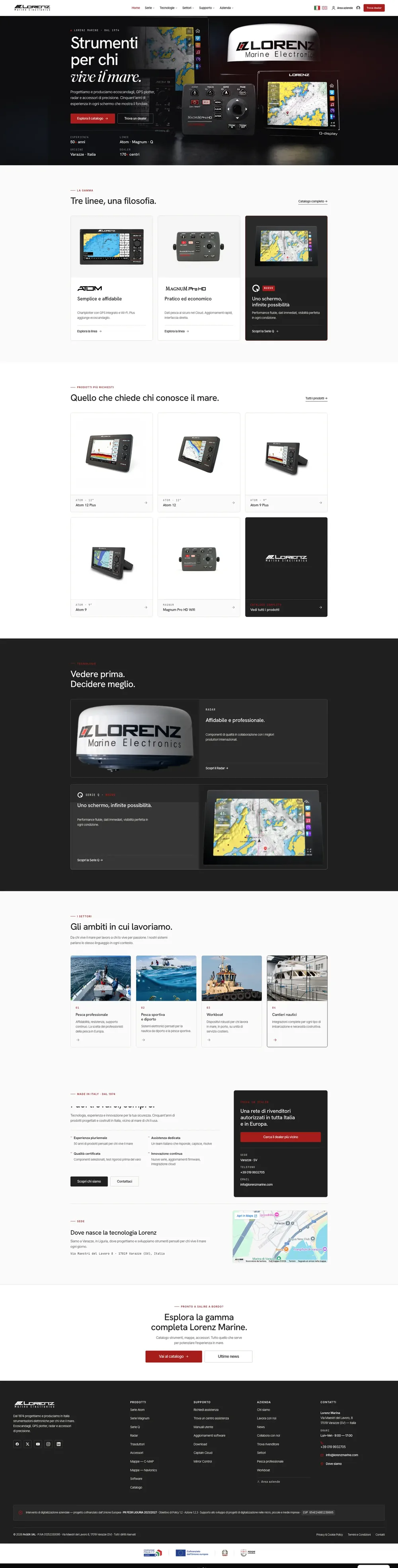 Lorenz Marine, apertura del sito di elettronica navale