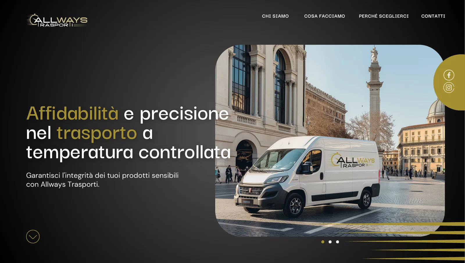 Apertura del sito Allways: furgone in piazza e il claim sull'affidabilità nel trasporto a temperatura controllata